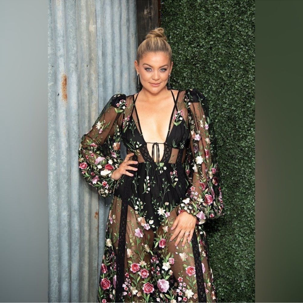 Free People For Love & Lemons Luna Sheer
Floral Maxi Dress /size  XS - Picture 3 of 14